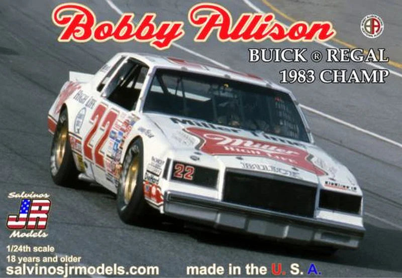 Salvinos JR Models 39175 1/24 1983 Bobby Allison Buick Regal Champion Model Kit