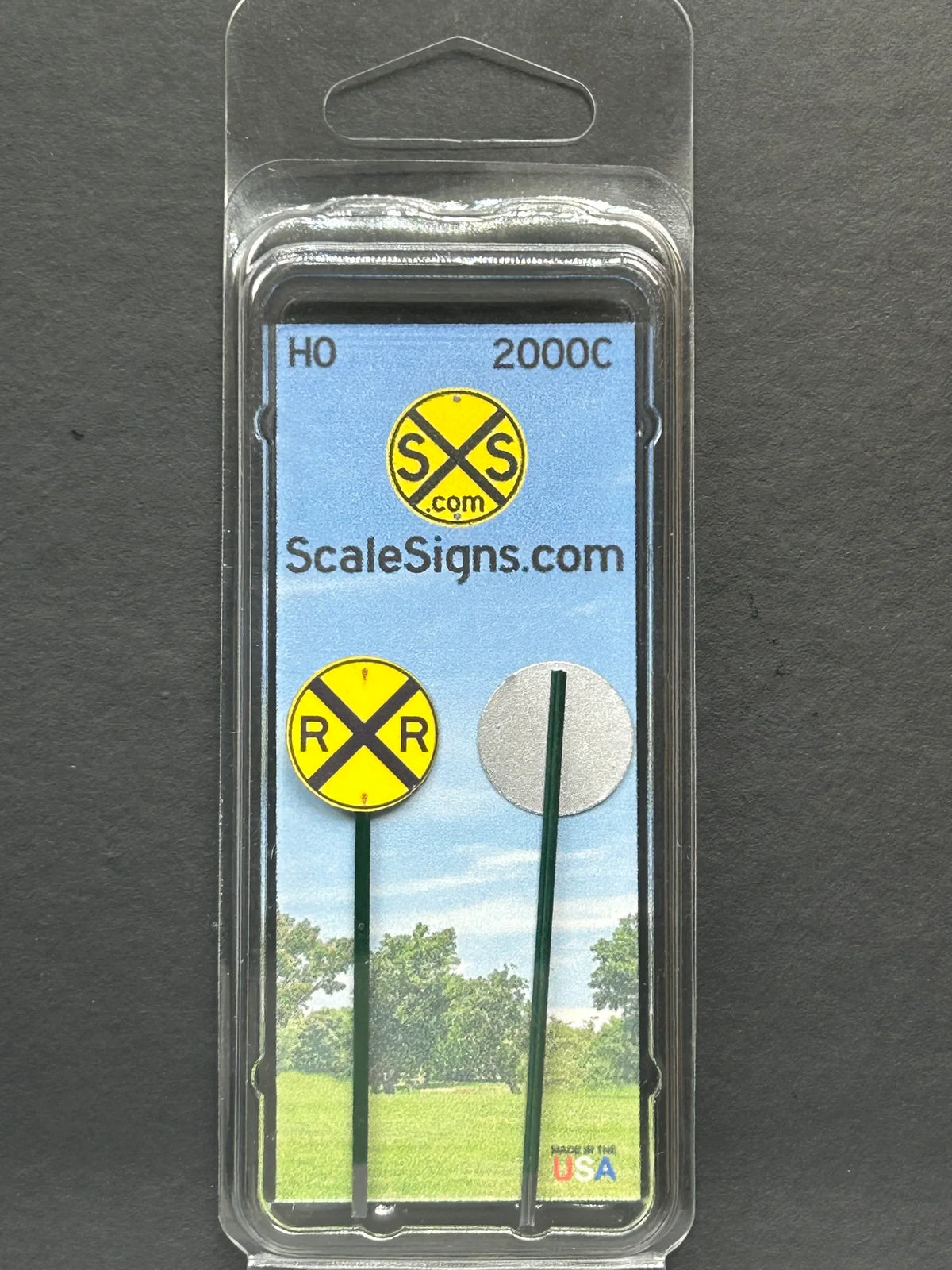 ScaleSigns HO-2000C HO Scale Railroad Crossing Sign