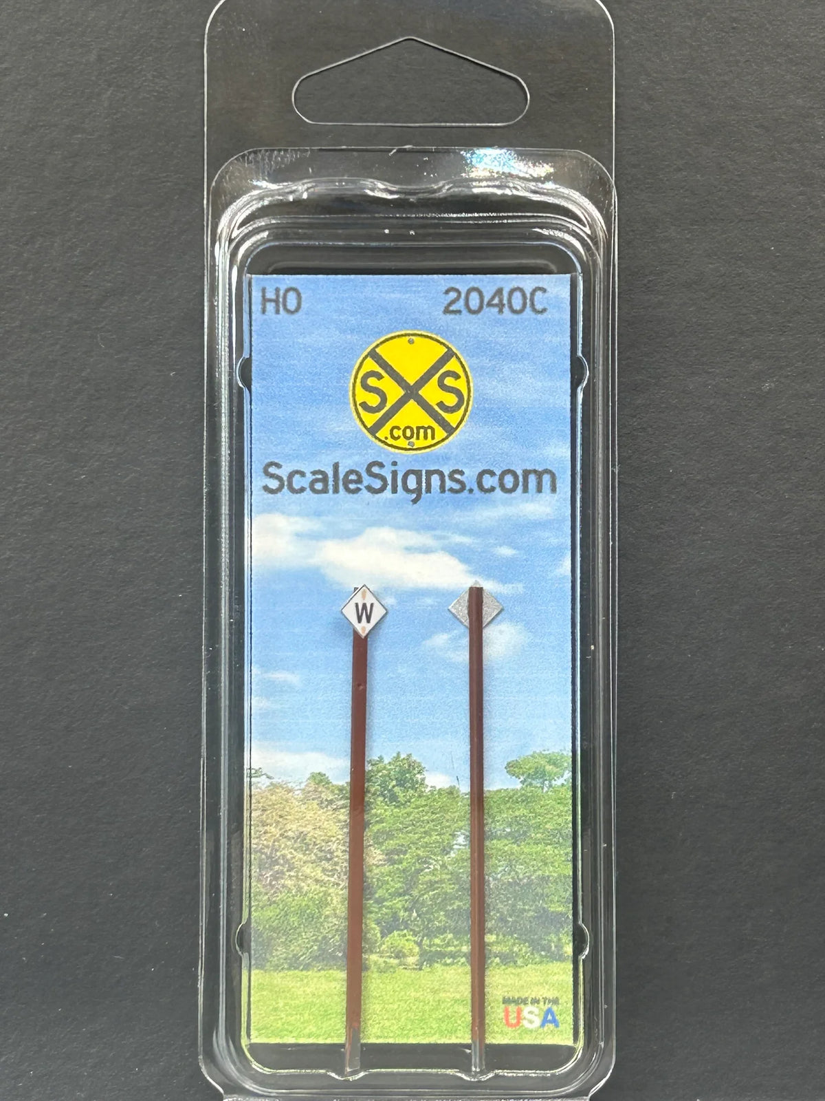 ScaleSigns HO-2040C HO Scale Train Whistle Board Signs