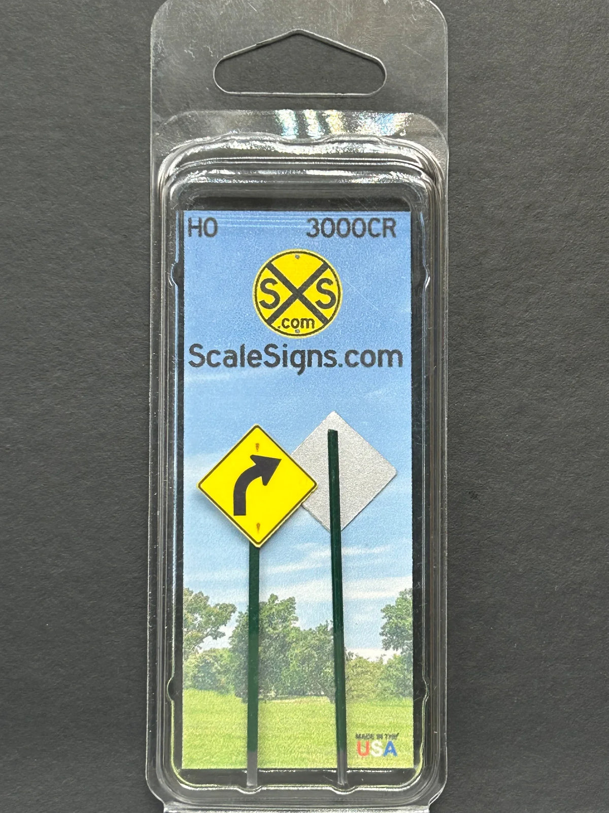 ScaleSigns HO-3000CR HO Scale Right Turn Sign