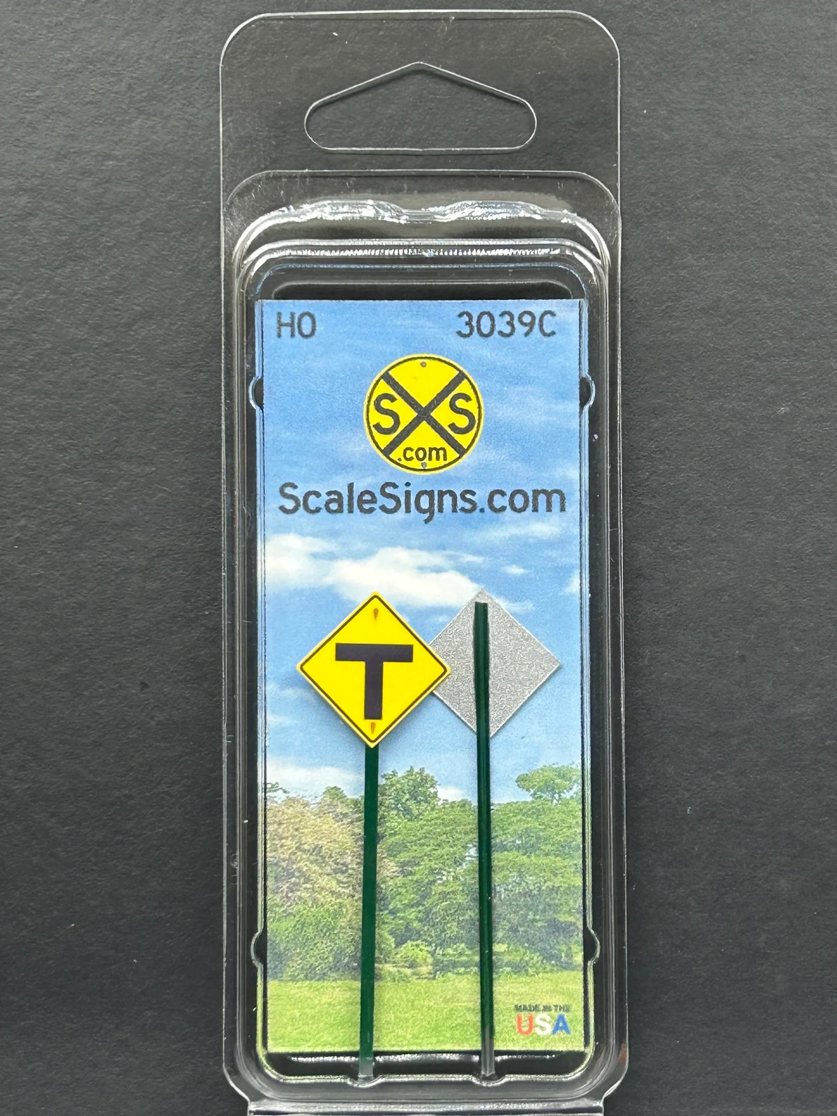 ScaleSigns HO-3039C HO Scale T Intersection Sign