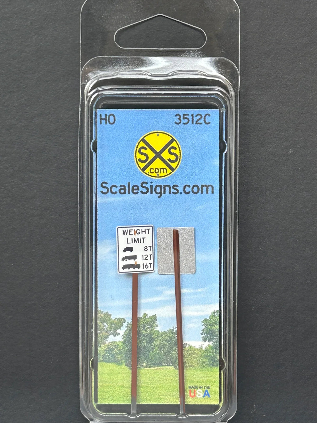ScaleSigns HO-3512C HO Scale Yard Truck Weight Limit Signs - v1