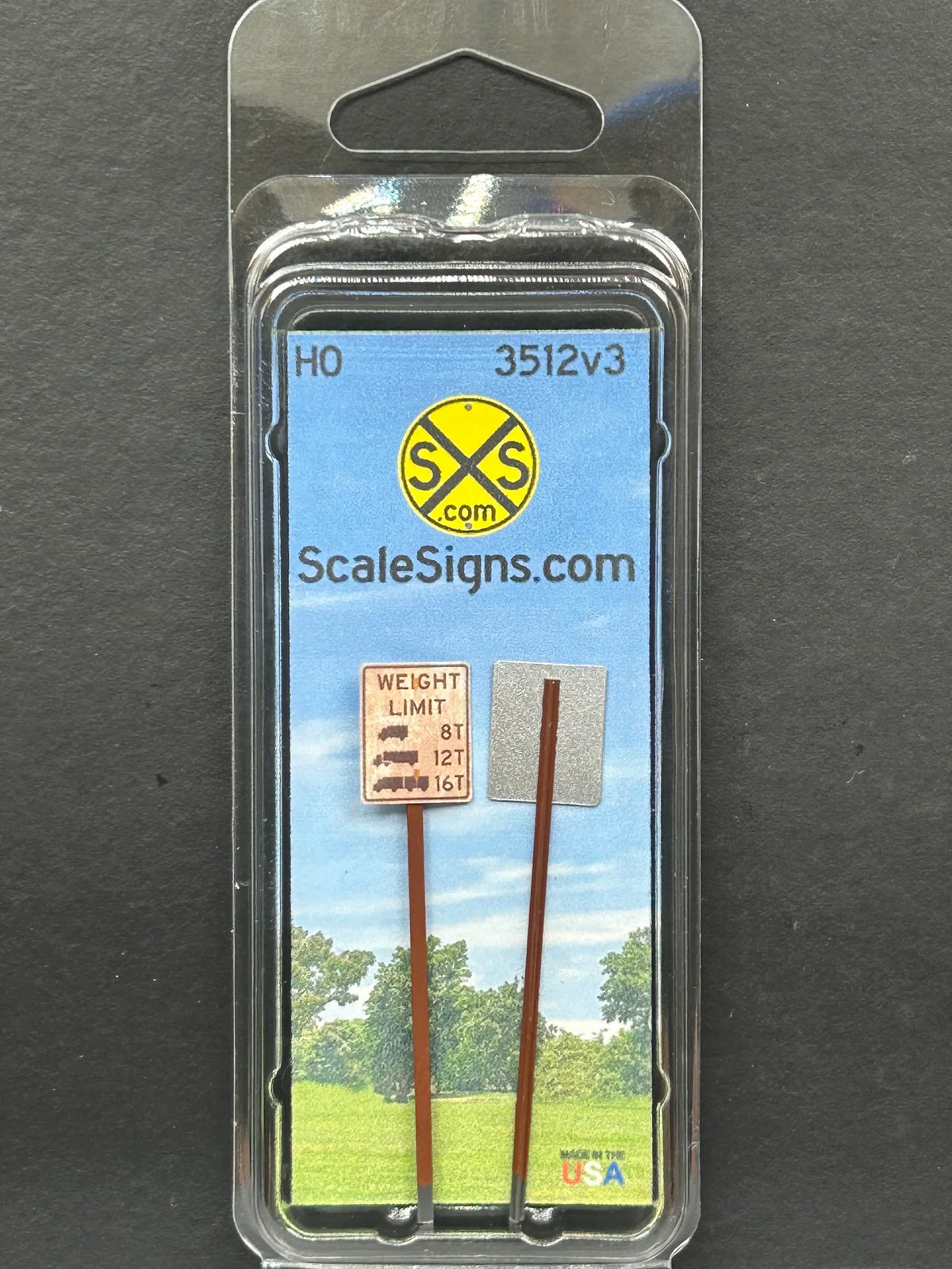 ScaleSigns HO-3512C HO Scale Yard Truck Weight Limit Signs - v3
