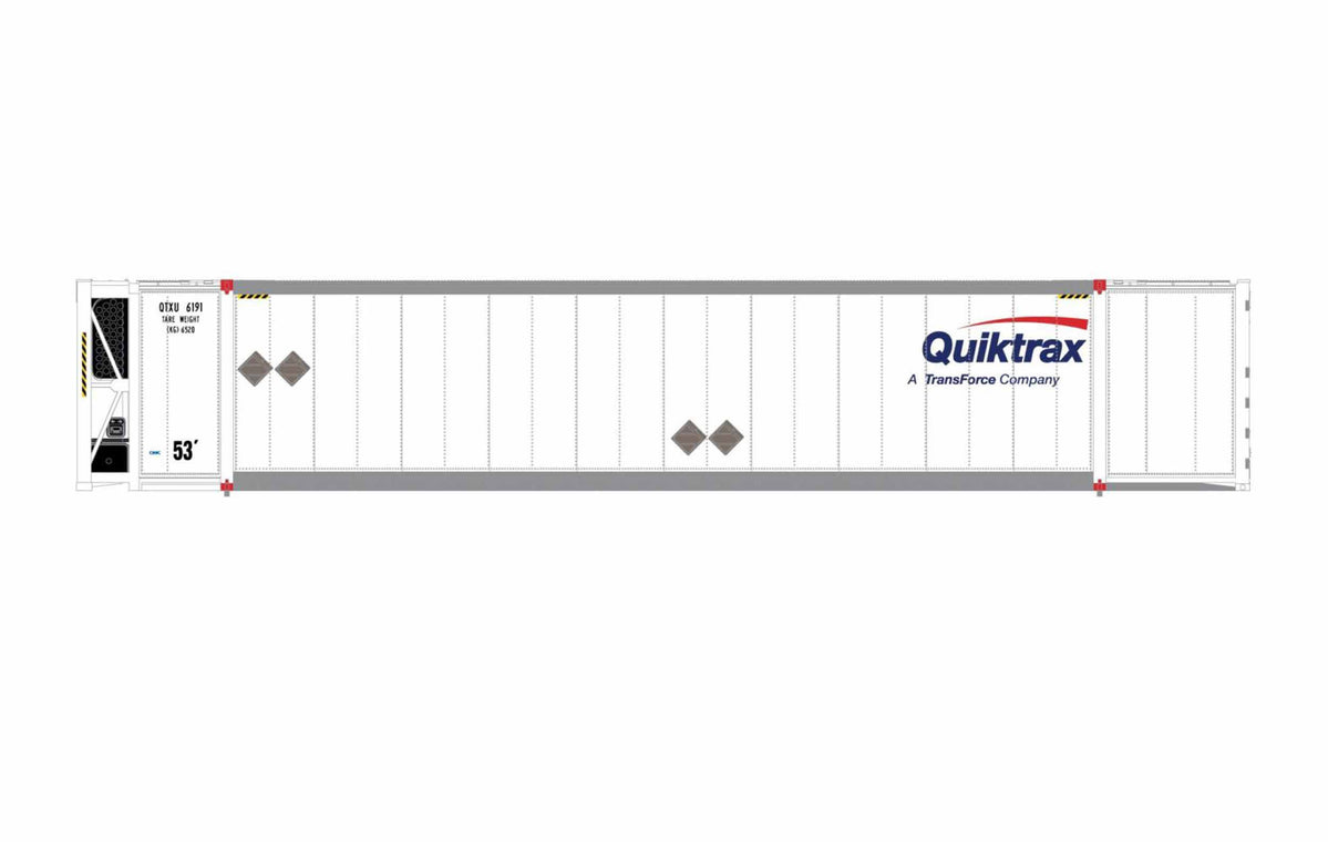 ScaleTrains 10498 HO Scale CIMC 53' Reefer Container Quixtrax QTXU 6259 with Sound