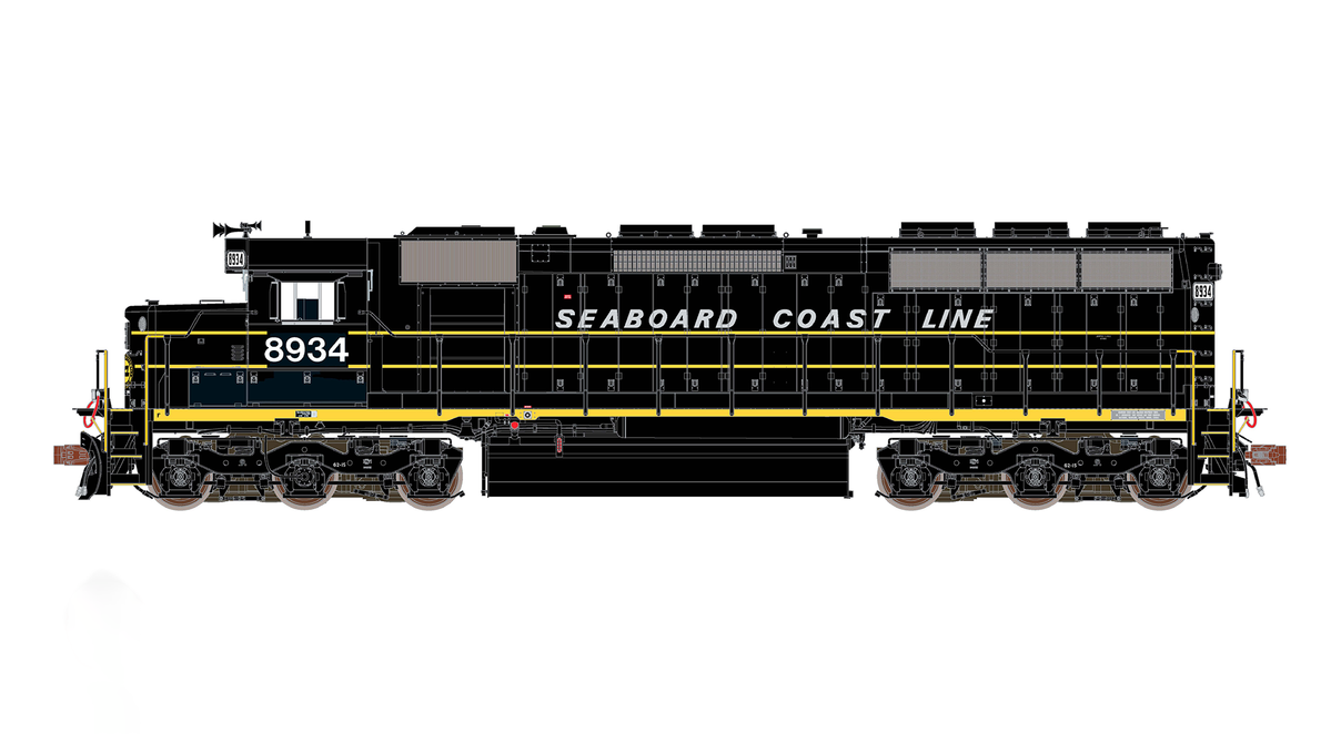 ScaleTrains Rivet 39771 HO Scale EMD SD45 Phase IIc Seaboard System"ex-SCL" 8934 DCC & Sound