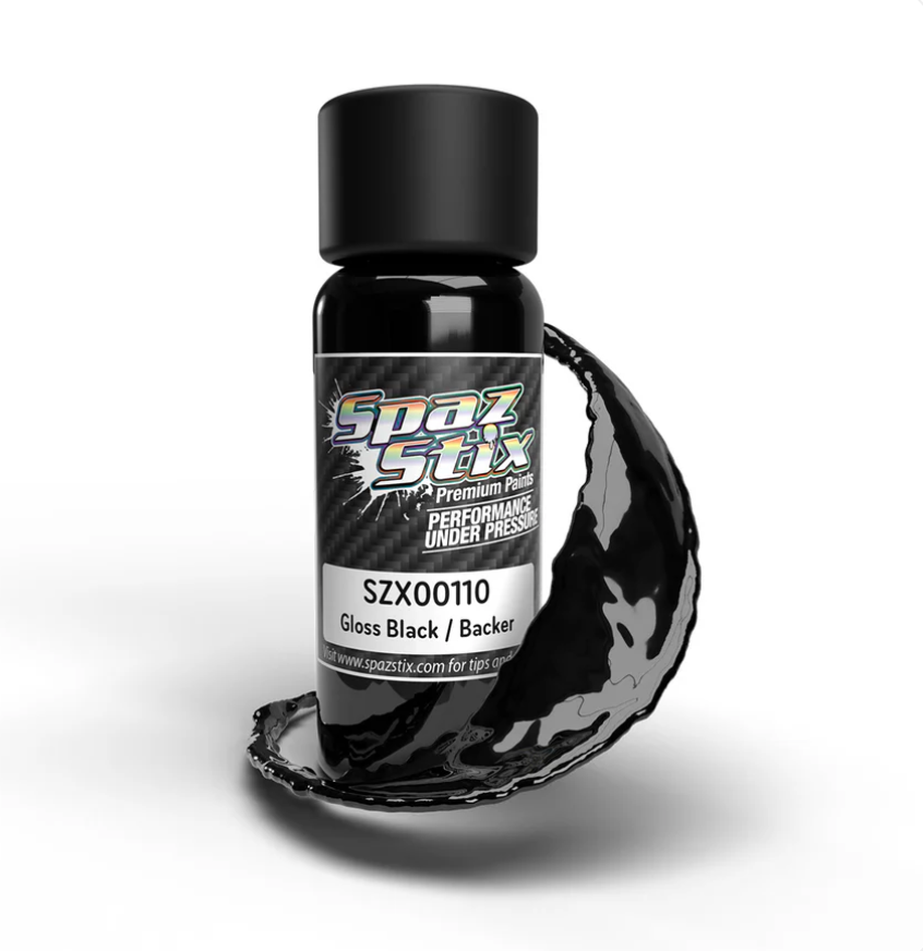 Spaz Stix 00110 High Gloss Black Airbrush Ready Paint