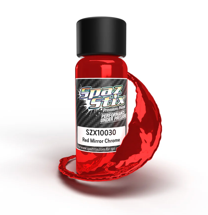 Spaz Stix 10030 Red Mirror Chrome Airbrush Ready Paint