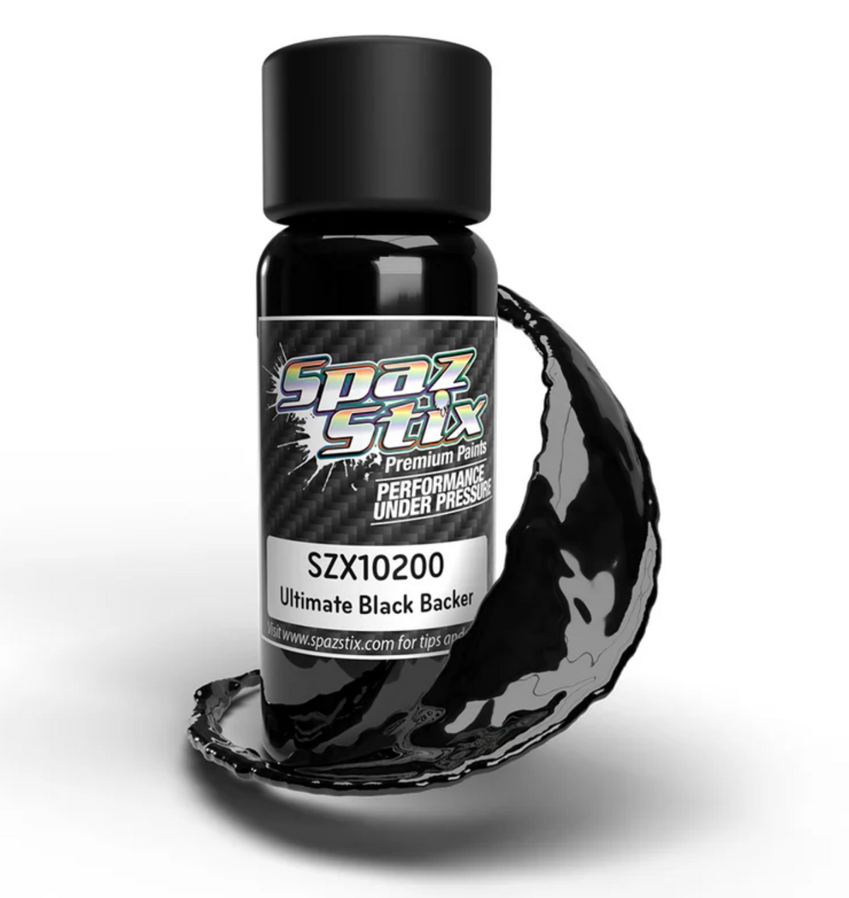 Spaz Stix 10200 Ultimate Black Backer for Mirror Chrome Airbrush Ready Paint