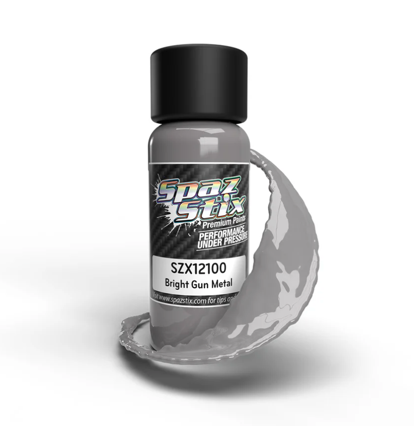 Spaz Stix 12100 Bright Gunmetal Airbrush Ready Paint