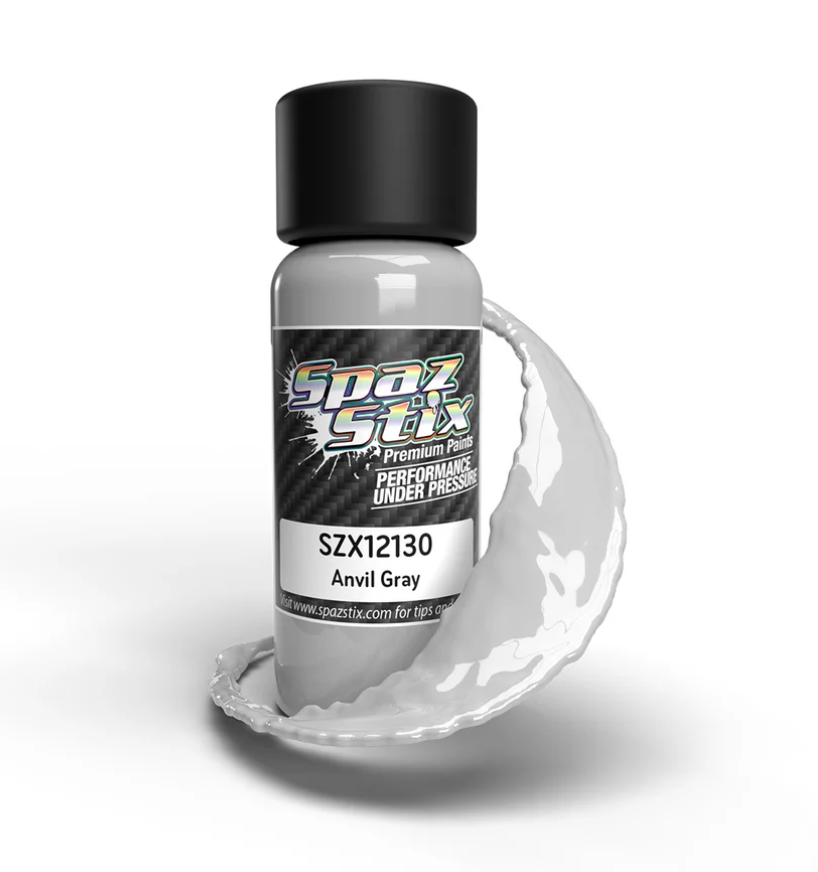 Spaz Stix 12130 Anvil Gray Airbrush Ready Paint