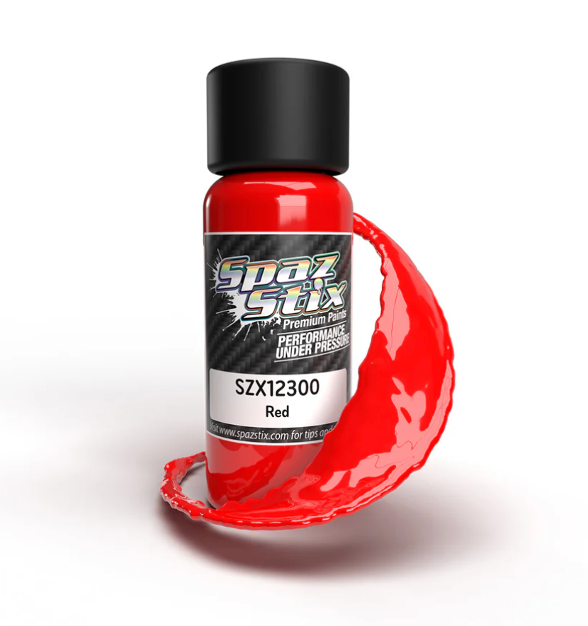 Spaz Stix 12300 Solid Red Airbrush Ready Paint
