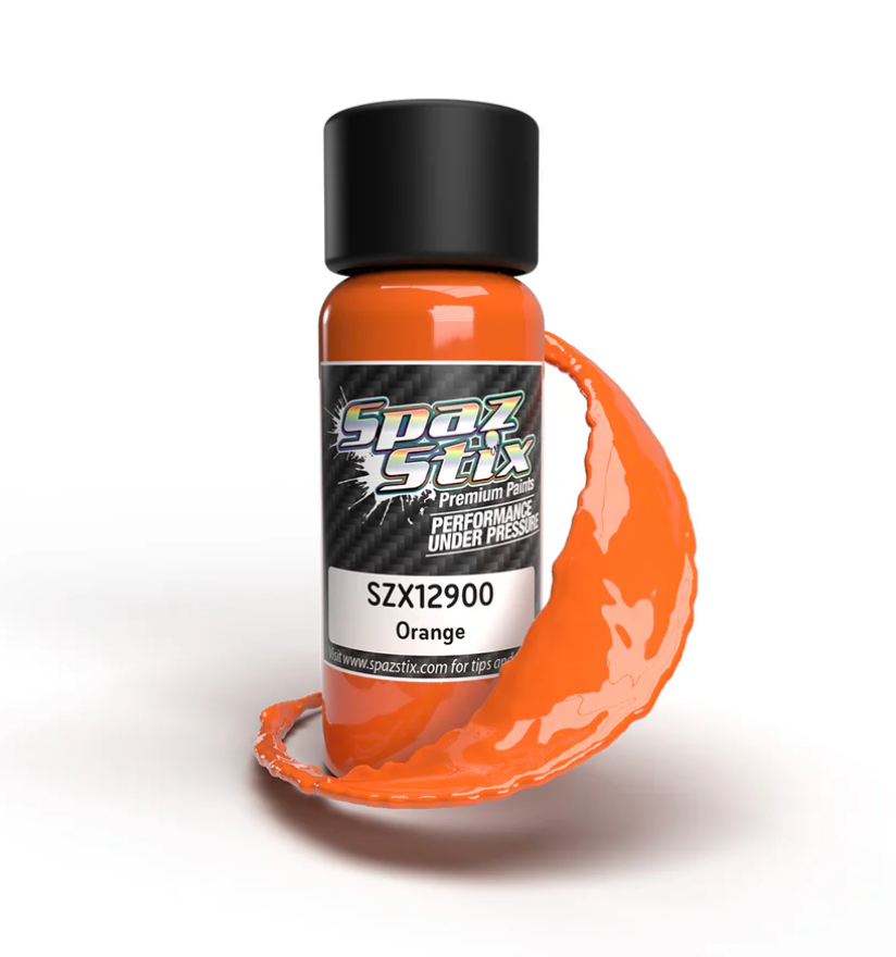Spaz Stix 12900 Solid Orange Airbrush Ready Paint