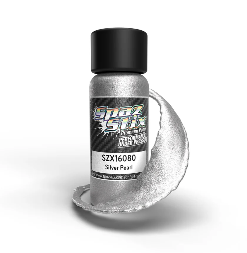 Spaz Stix 16080 Silver Pearl Airbrush Ready Paint