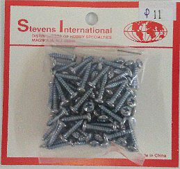 Stevens P11 Track Screws for Lionel O-27 & O
