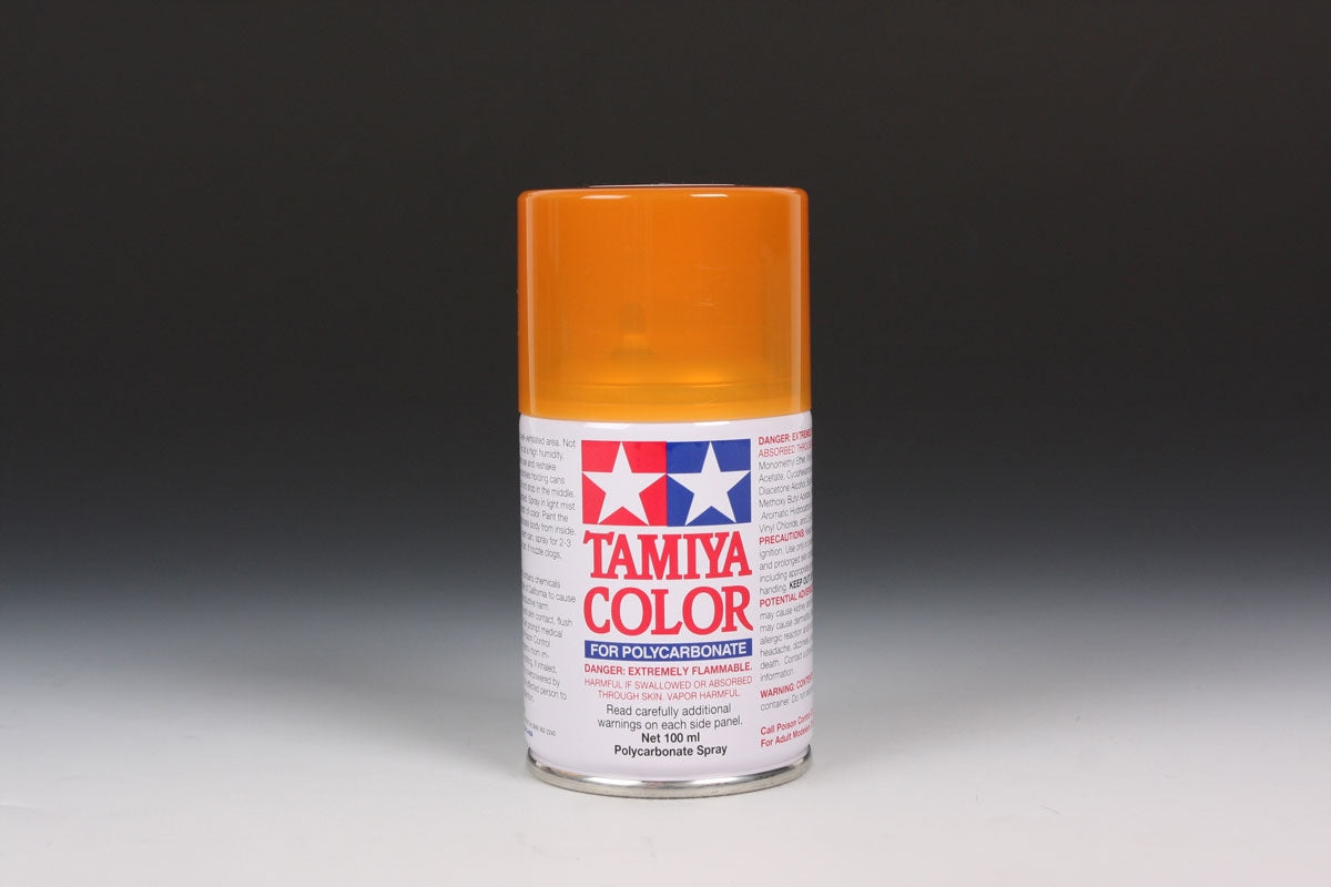 Tamiya 86043 PS-43 Polycarbonate Spray Paint 100ml Translucent Orange (Must Ship Ground)