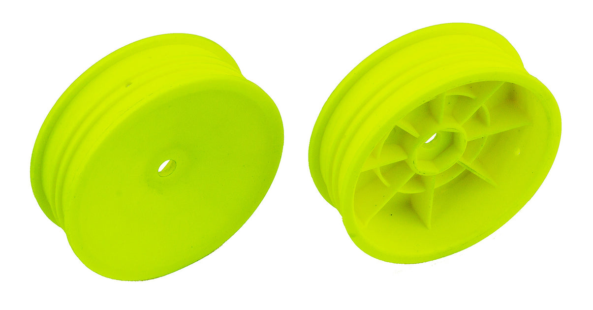 Team Associated 91758 Yellow Slim 2WD 2.2" Front Buggy Wheels with 12mm Hex