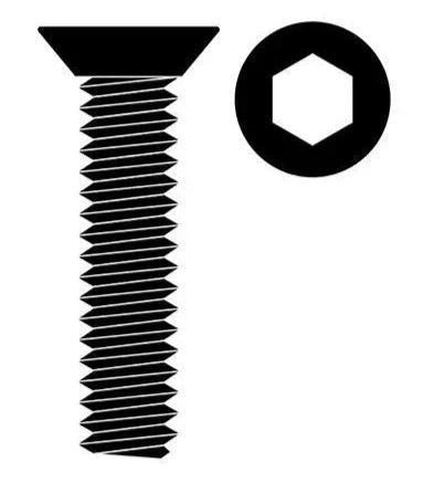 Team Corally C-3002-30-06 Steel M3 x 6mm Hex Flat Head Screws