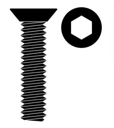 Team Corally C-3002-40-20 Steel M4 x 20mm Hex Flat Head Screws