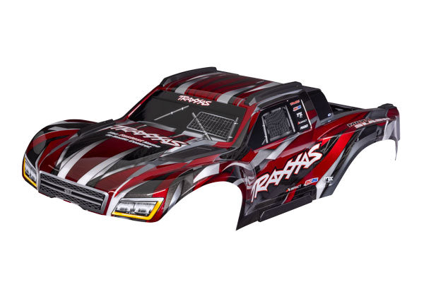 Traxxas 10211 Red Body with Supports/Latches Decals for MAXX Slash