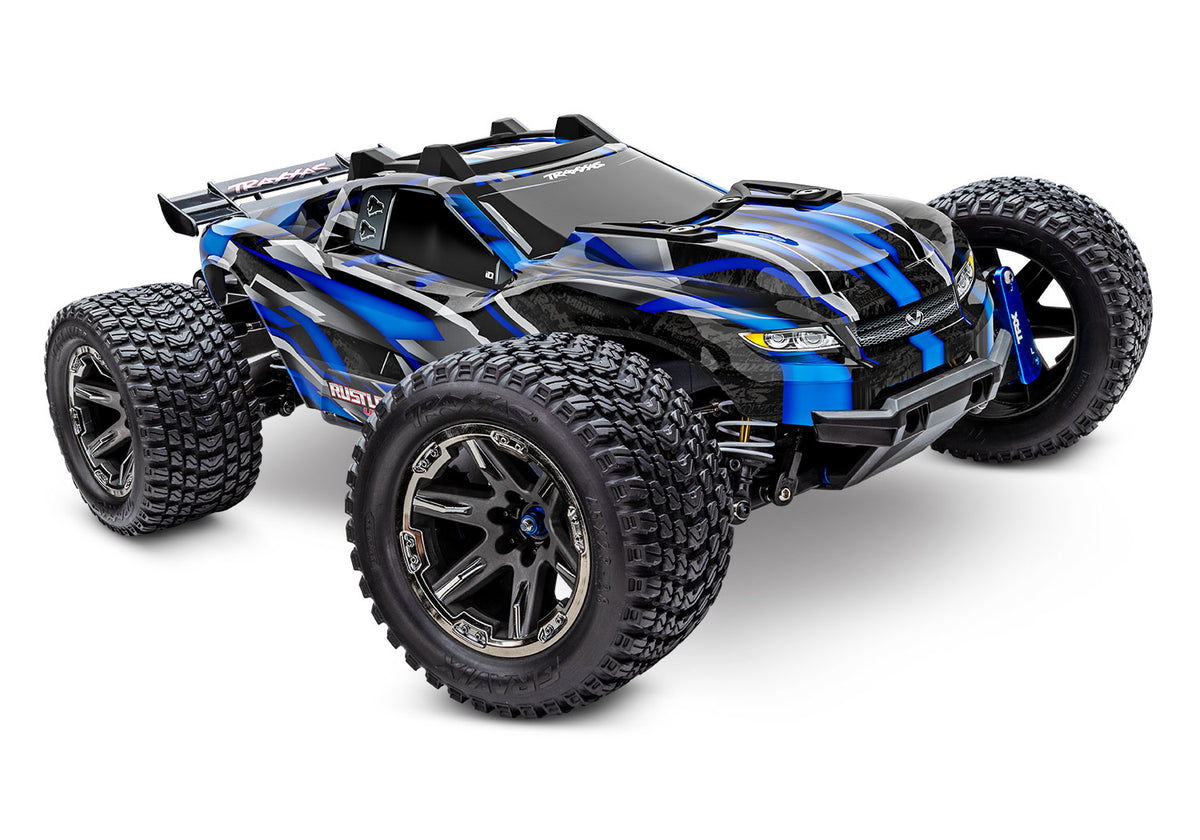 Traxxas 67097-4 Blue Rustler 4X4 Ultimate 1 /10 Scale Stadium Truck