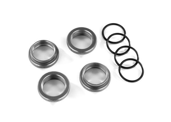 Traxxas 8968 Gray Aluminum Spring Retainer/Adjuster for GT-MAXX Shocks
