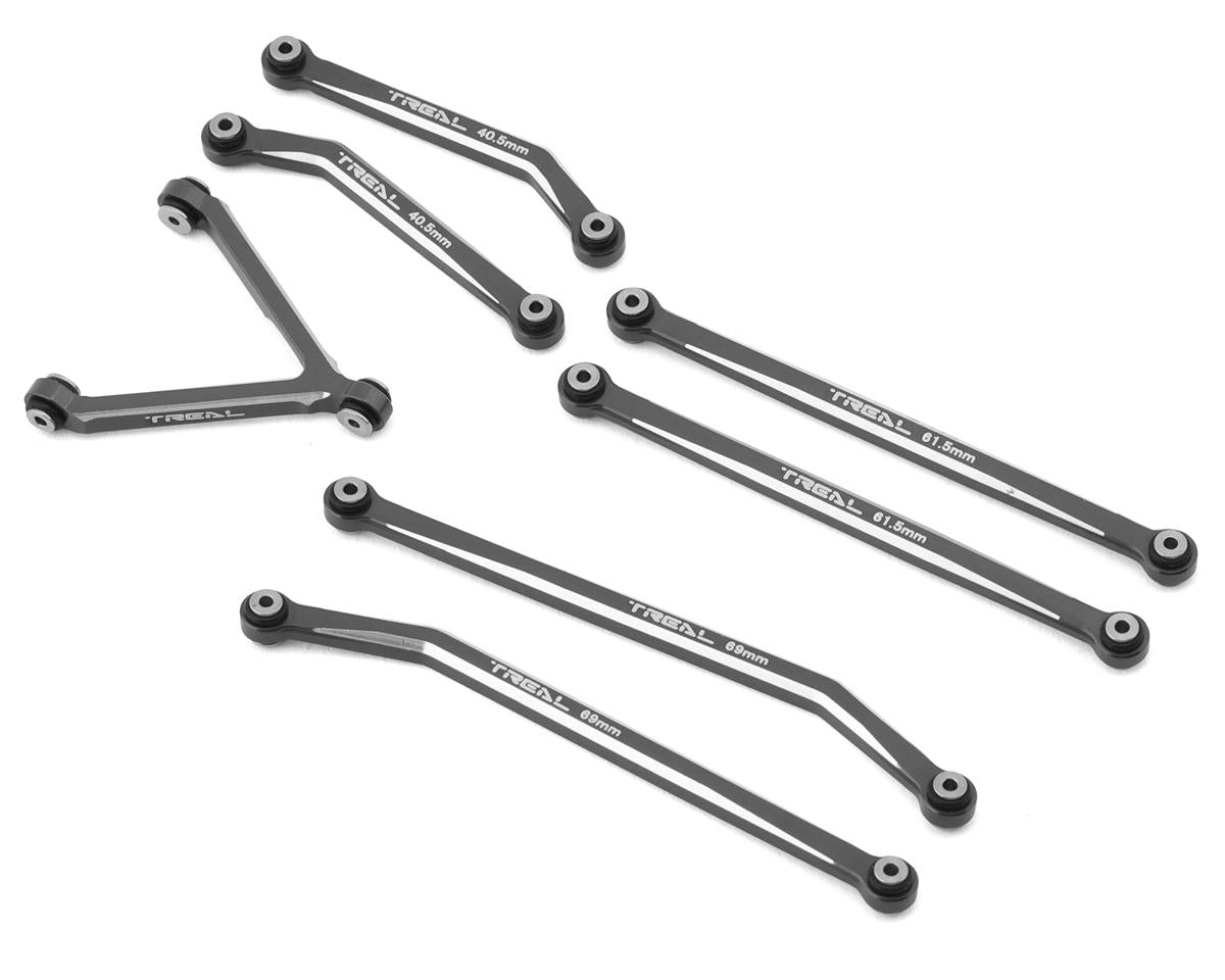 Treal Hobby (X002WMLQKN) Gray Aluminum High Clearance Link Set for SCX24 Deadbolt