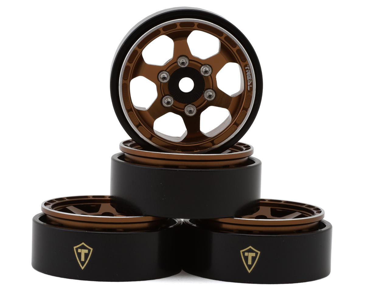 Treal Hobby (X00396G9N5) 1.0" Type D Concave 6 Spoke Bronze Beadlock Wheels