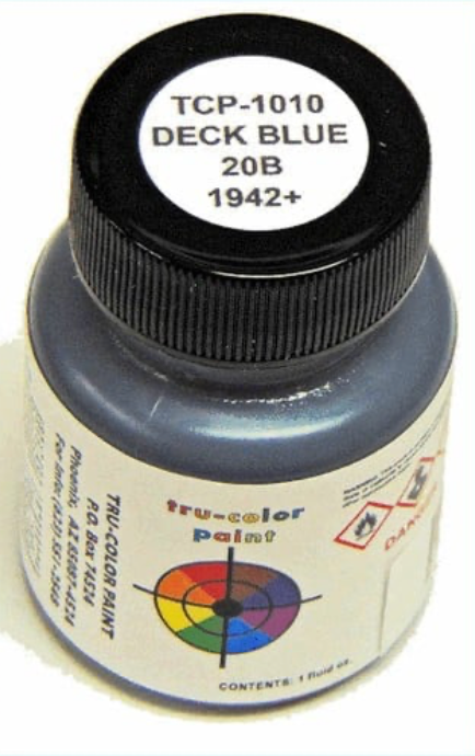 Tru-Color 1010 Deck Blue 20B 1942-1946 1 oz. Acrylic Model Paint