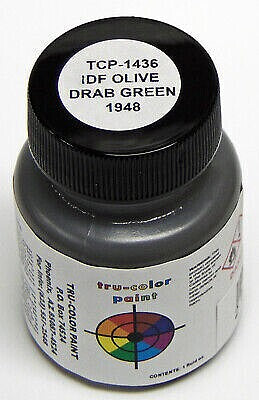 Tru-Color 1436 Tank Olive Drab Green 1948 Solvent Based Acrylic Paint