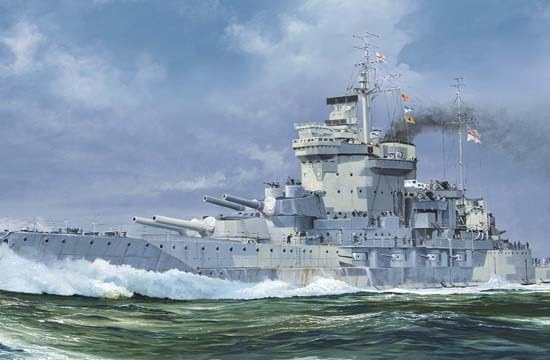 Trumpeter Scale Models 5795 1/700 HMS Warspite British Battleship 1942
