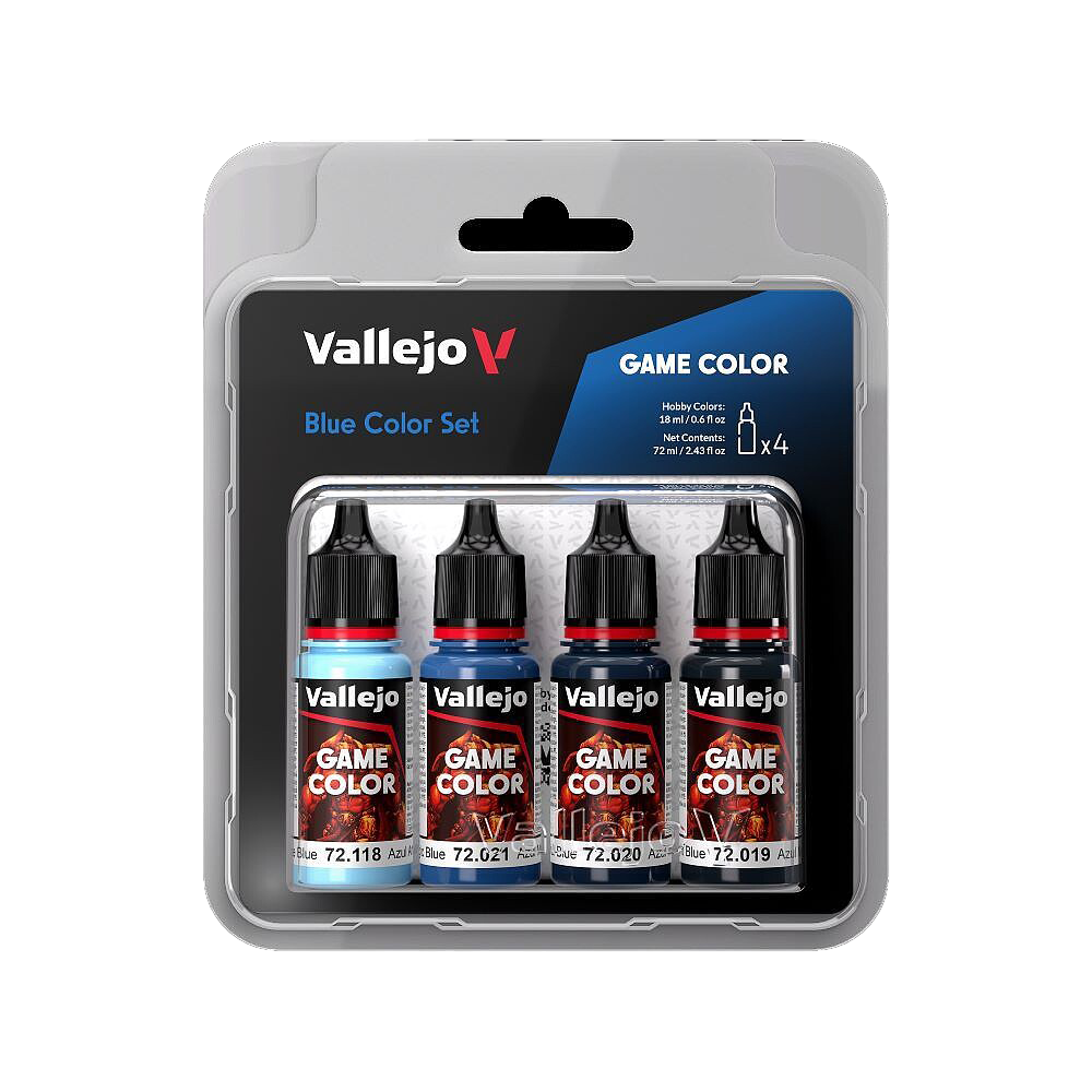 Vallejo 72.376 Blue (Base, Shadow, Light) Game Color