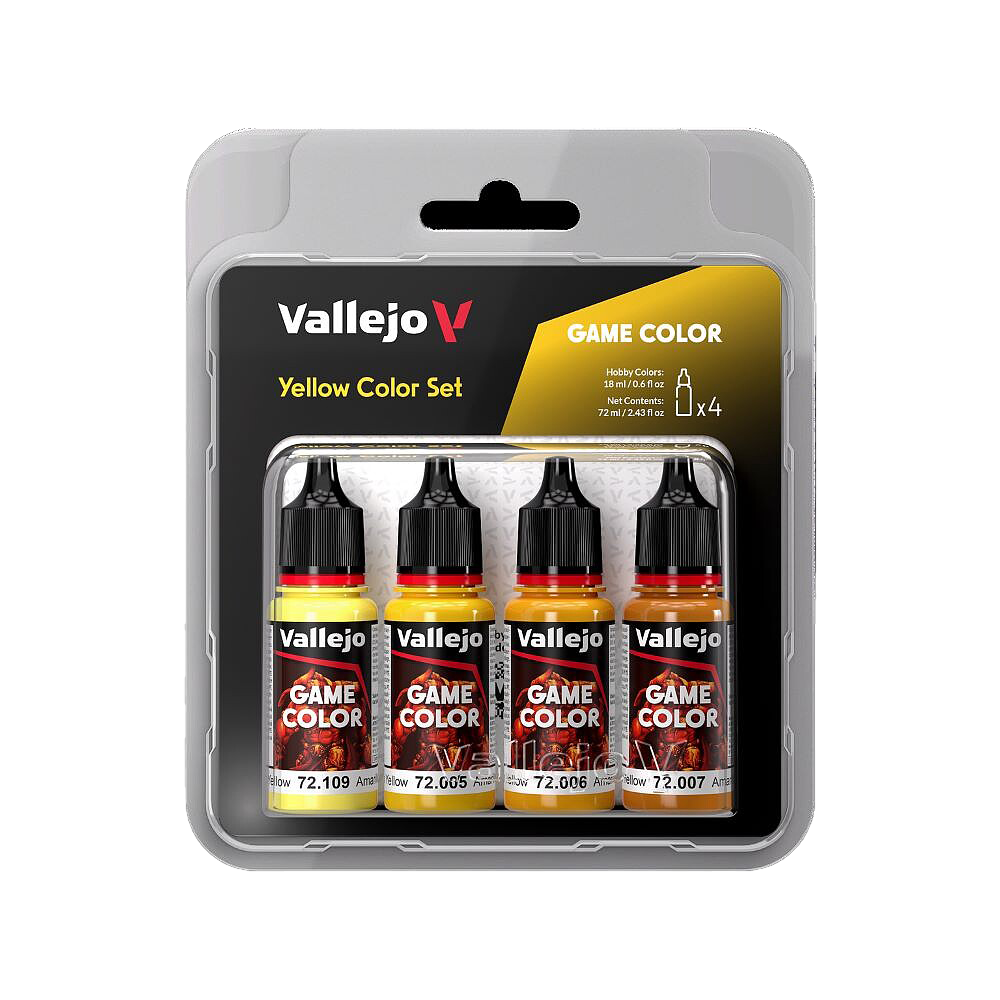 Vallejo 72.378 Yellow (Base, Shadow, Light) Game Color