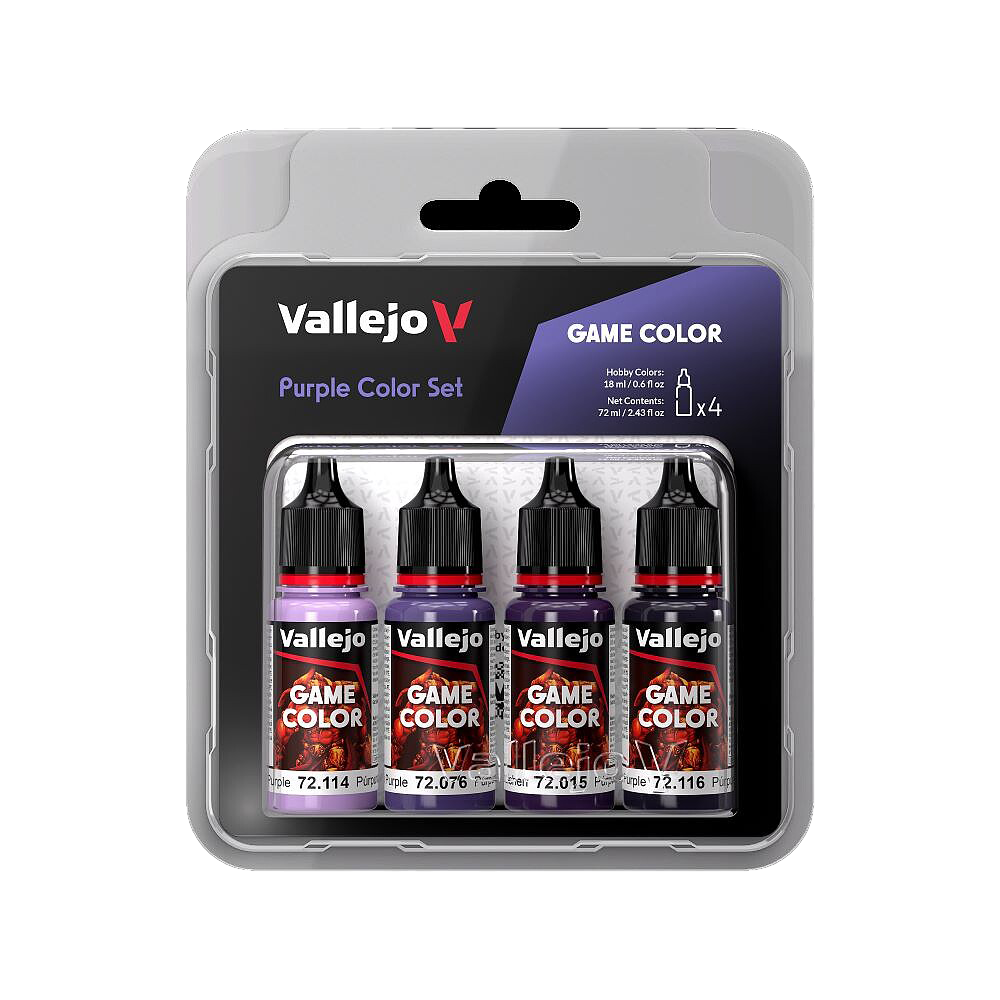 Vallejo 72.382 Purple (Base, Shadow, Light) Game Color