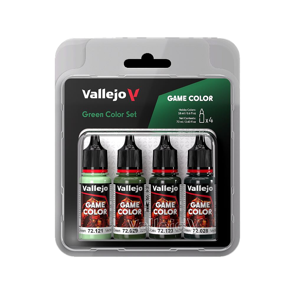 Vallejo 72.384 Green (Base, Shadow, Light) Game Color