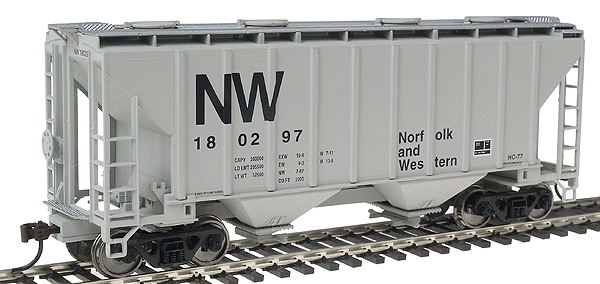 Walthers 932-5386 HO Scale Trinity 2 Bay Covered Hopper Norfolk Western NW 180297