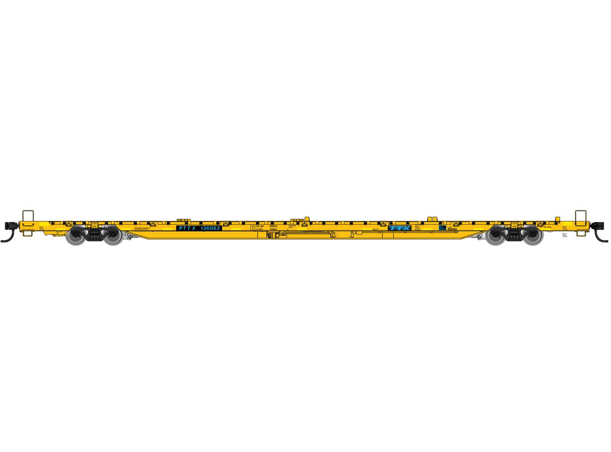 Walthers Proto 920-104605 HO Scale 89' 110-Ton Greenbrier Flatcar TTX PTTX 136196