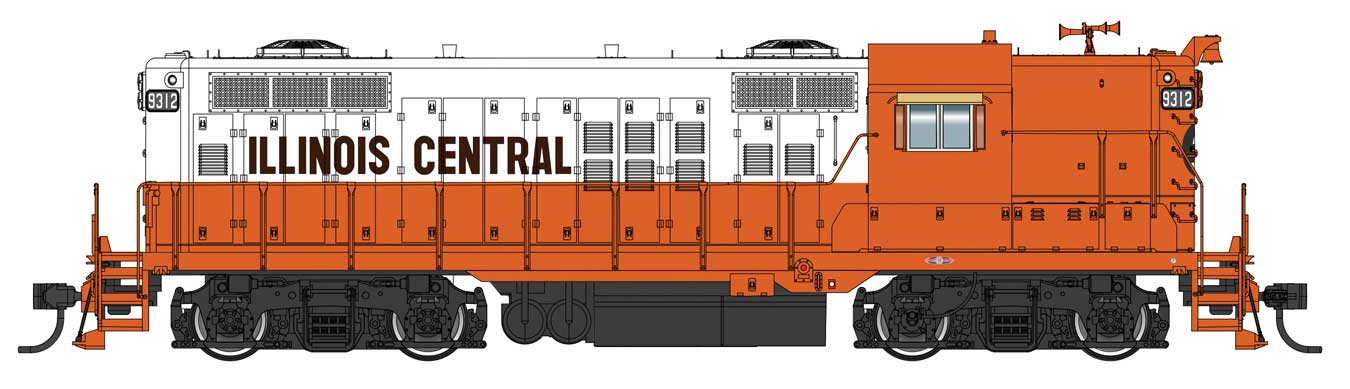 Walthers Proto 920-49805 HO Scale EMD GP9 Illinois Central IC 9350 w/ DC