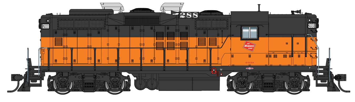 Walthers Proto 920-49808 HO Scale EMD GP9 Milwaukee Road MILW 305 w/ DC