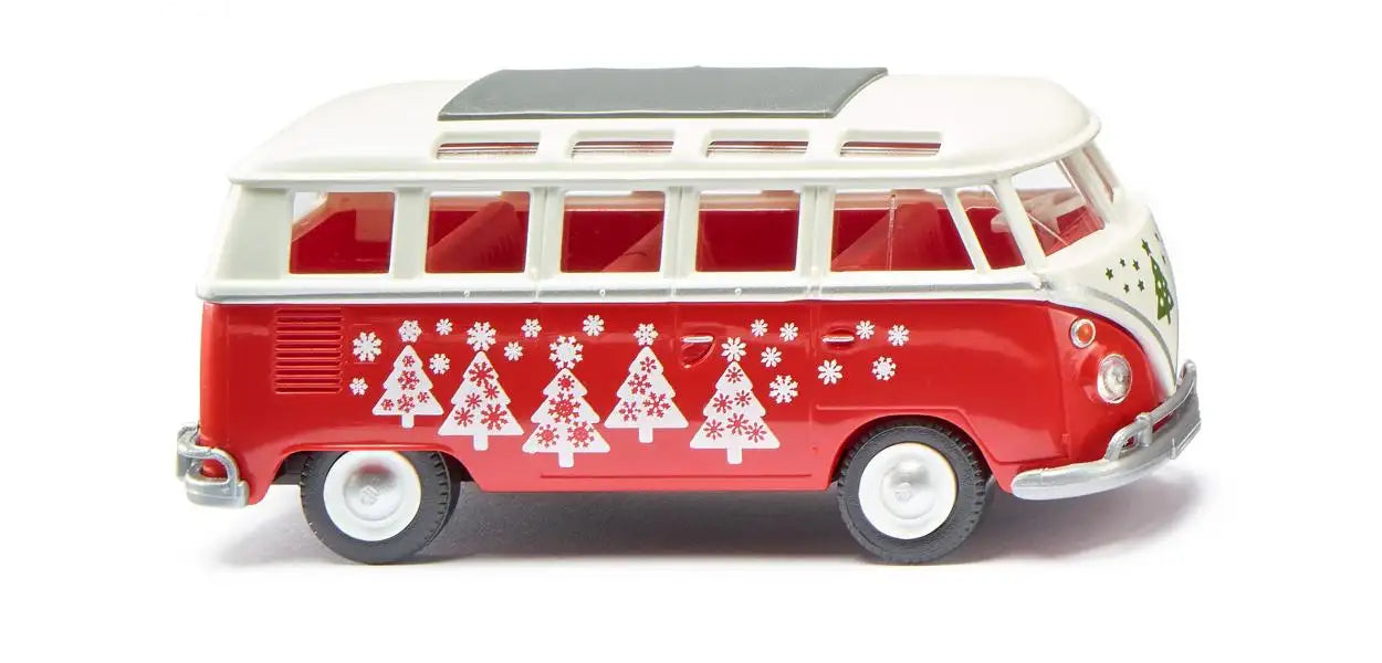 Wiking 79728 1963-1967 Volkswagen T1 Samba Passenger Van - Christmas