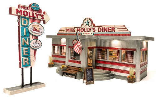 Woodland Scenics BR5870 O Built-N-Ready Miss Molly's Diner-Assembled