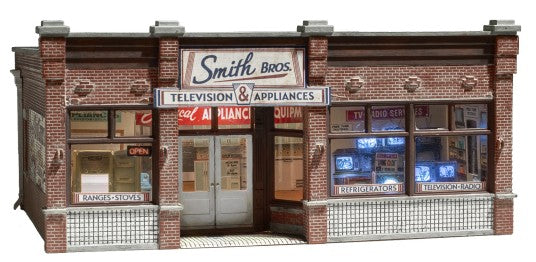 Woodland Scenics BR5873 O Built-N-Ready Smith Brothers TV & Appliance Building